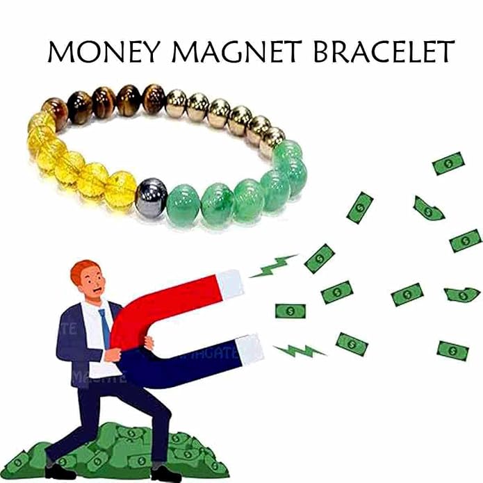 Money Magnet Bracelet – Citrine, Pyrite, Tiger Eye, Green Aventurine & Hematite for Wealth, Luck & Success