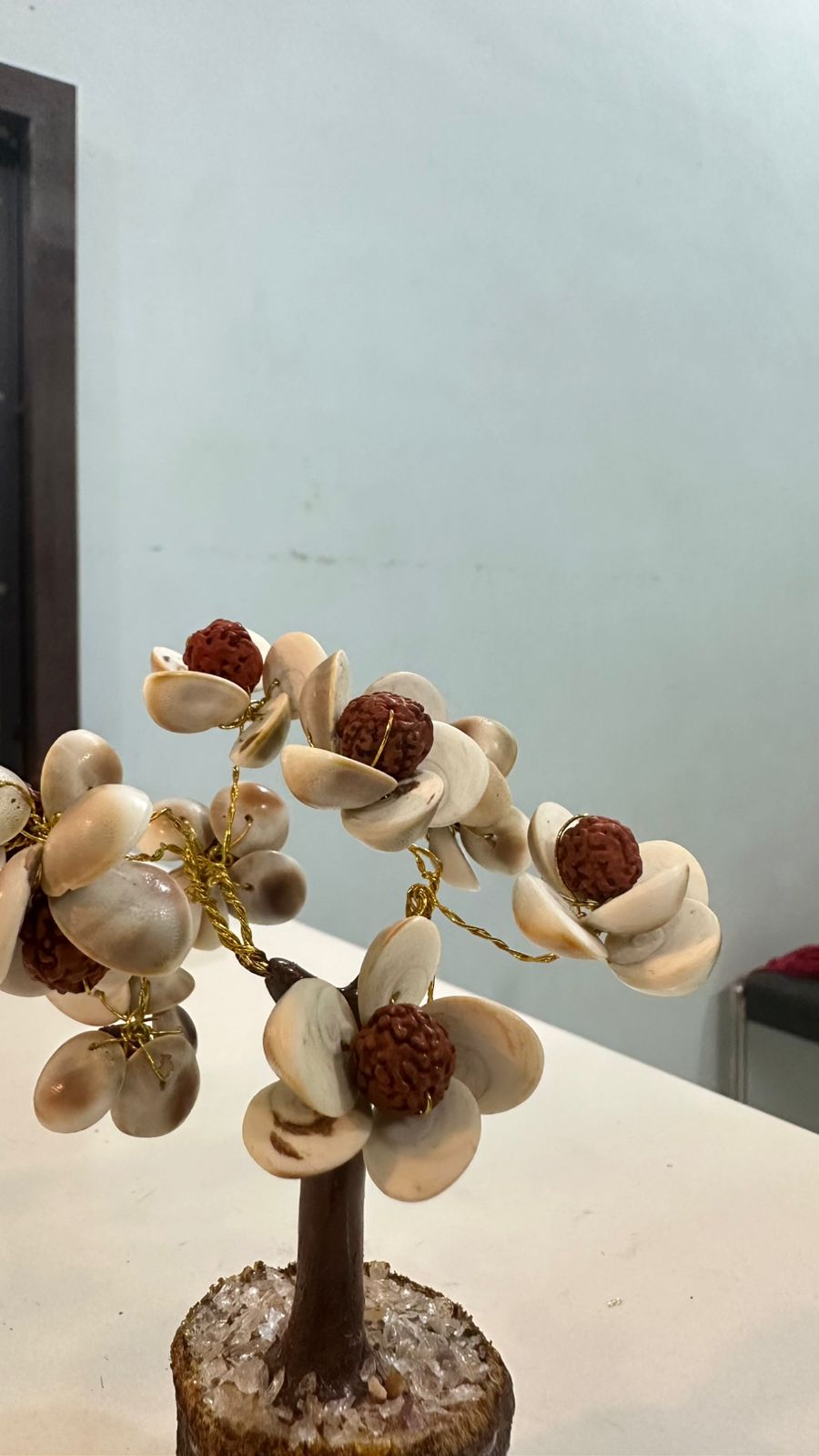 Mini Gomti Chakra Tree with Panchmukhi Rudraksh – Prosperity & Divine Protection