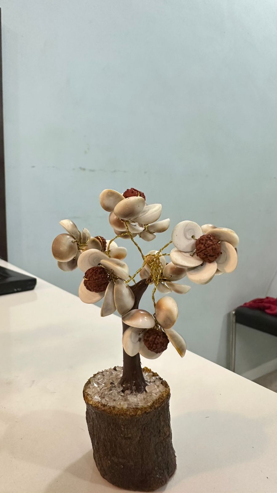 Mini Gomti Chakra Tree with Panchmukhi Rudraksh – Prosperity & Divine Protection
