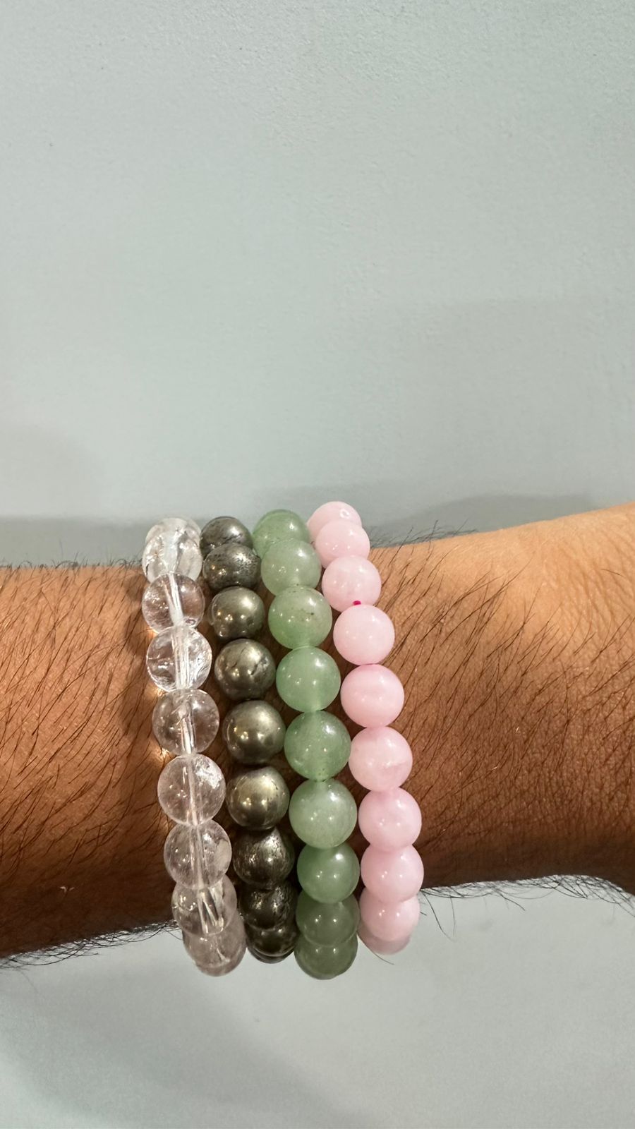 Crystal Bracelet Combo (Set of 4) โ Love, Clarity, Wealth & Luck ๐ธ๐๐ฐ๐