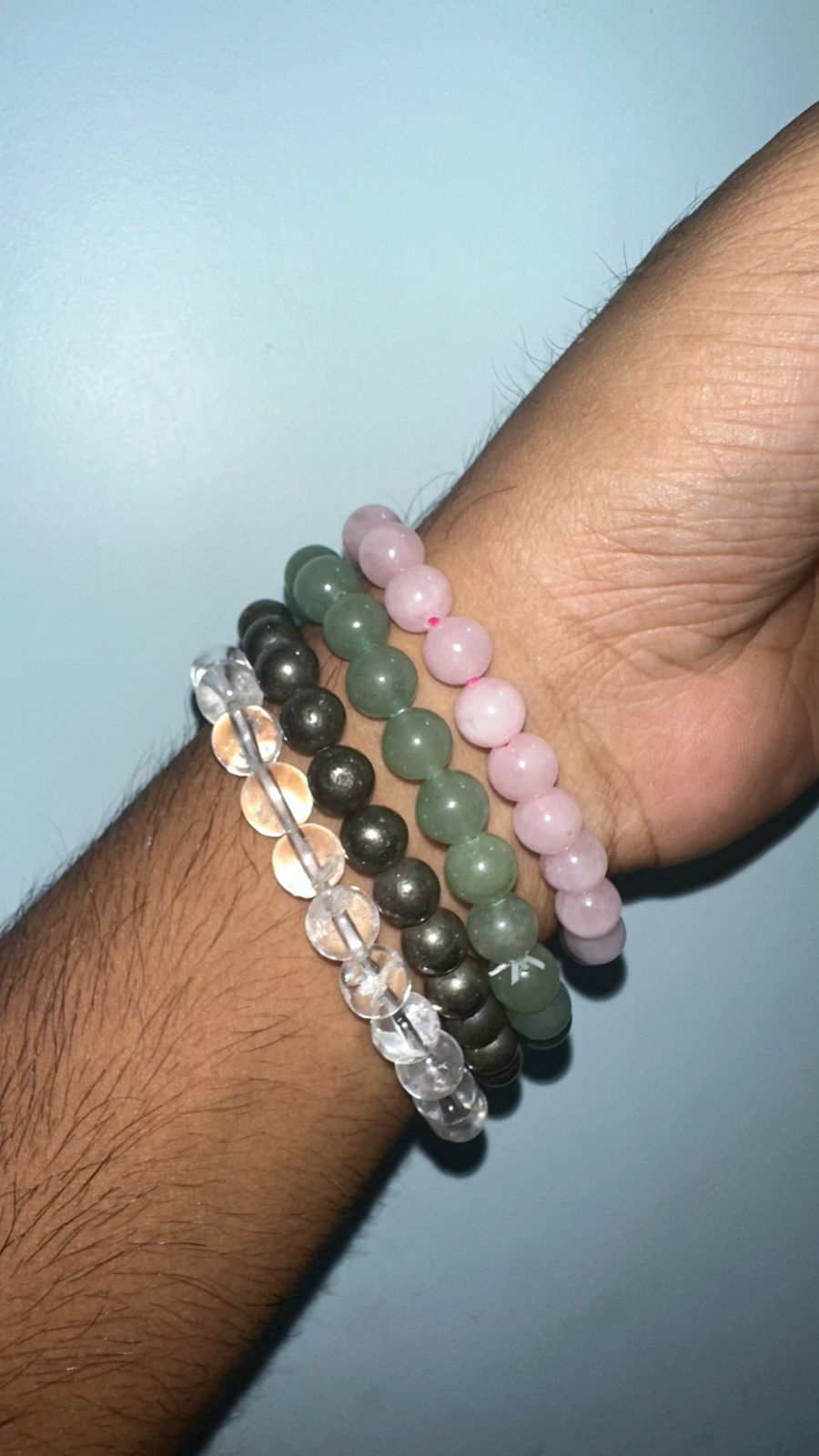 Crystal Bracelet Combo (Set of 4) โ Love, Clarity, Wealth & Luck ๐ธ๐๐ฐ๐