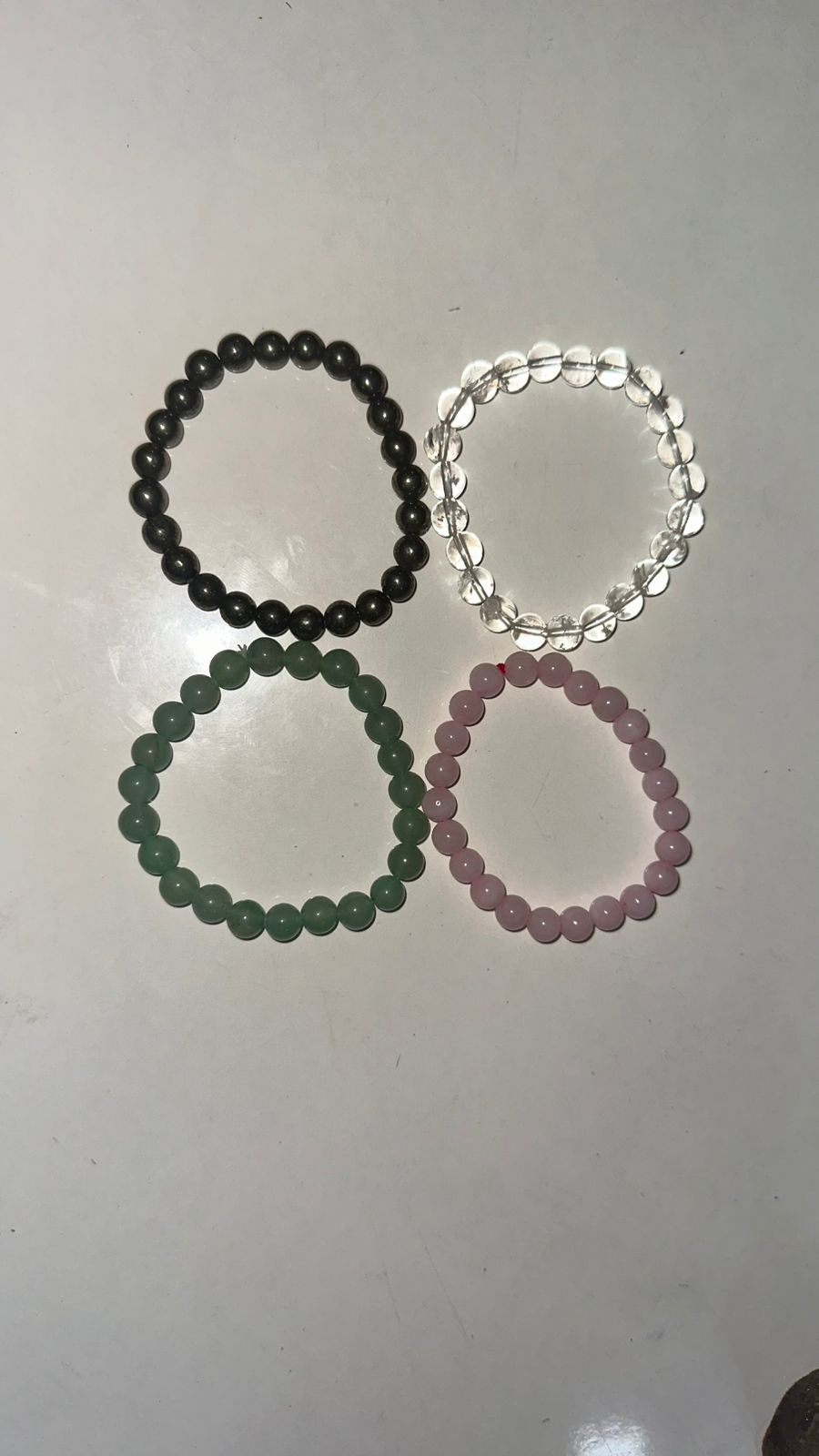 Crystal Bracelet Combo (Set of 4) โ Love, Clarity, Wealth & Luck ๐ธ๐๐ฐ๐
