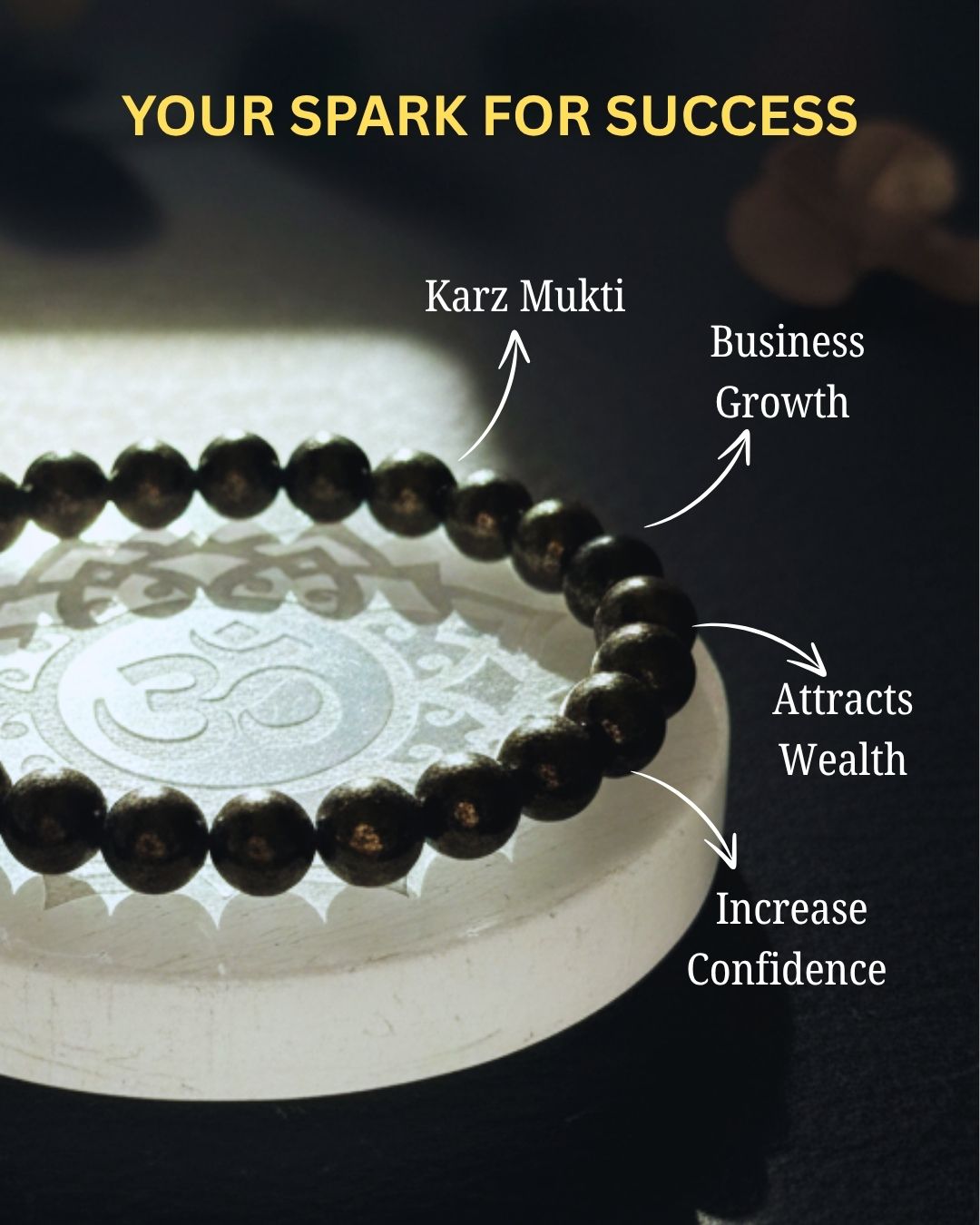 Pyrite Money Bracelet with FREE Raw Selenite Plate (Buy 1 Get 1 Offer)