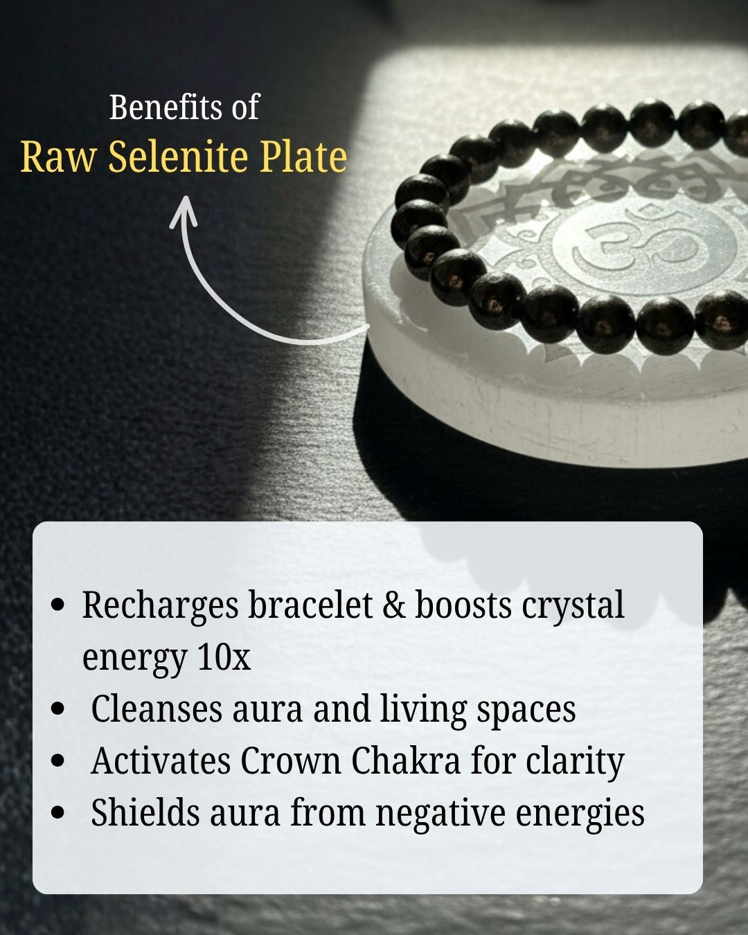 Pyrite Money Bracelet with FREE Raw Selenite Plate (Buy 1 Get 1 Offer)