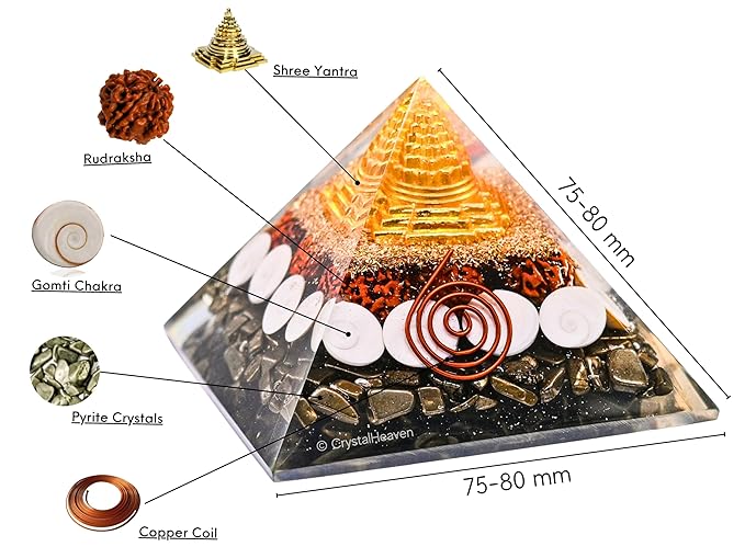Money Magnet Pyrite Vastu Pyramid – Attract Wealth, Prosperity & Positive Energy